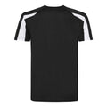 Jet Black-Arctic White - Back - Just Cool Mens Contrast Cool Sports Plain T-Shirt