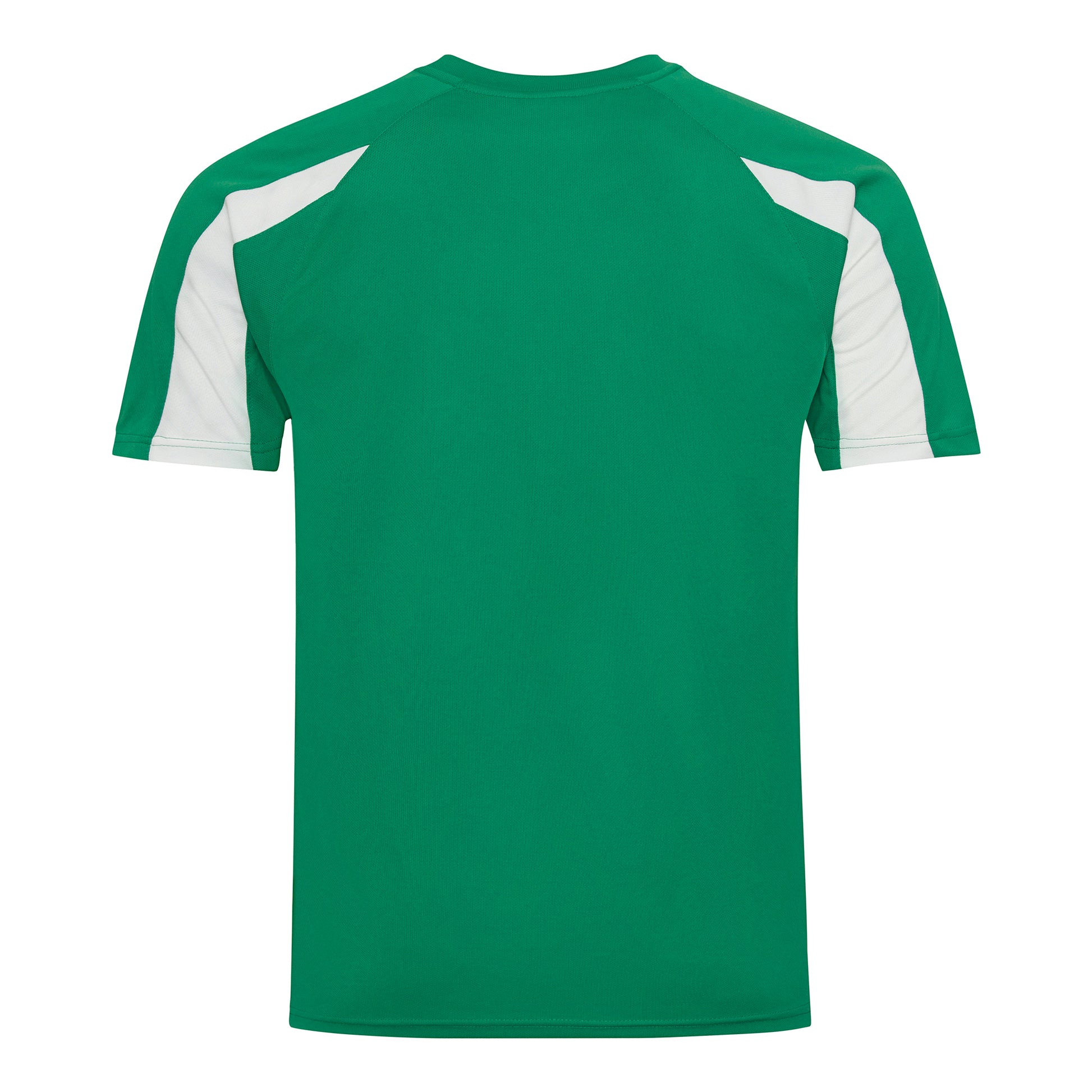 Kelly Green-Arctic White - Back - Just Cool Mens Contrast Cool Sports Plain T-Shirt