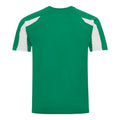 Kelly Green-Arctic White - Back - Just Cool Mens Contrast Cool Sports Plain T-Shirt