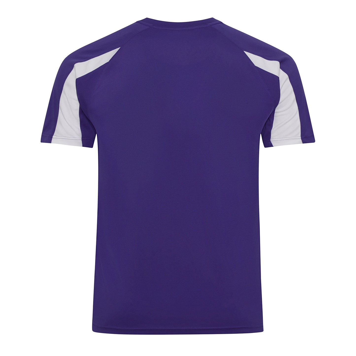 Purple-Arctic White - Back - Just Cool Mens Contrast Cool Sports Plain T-Shirt