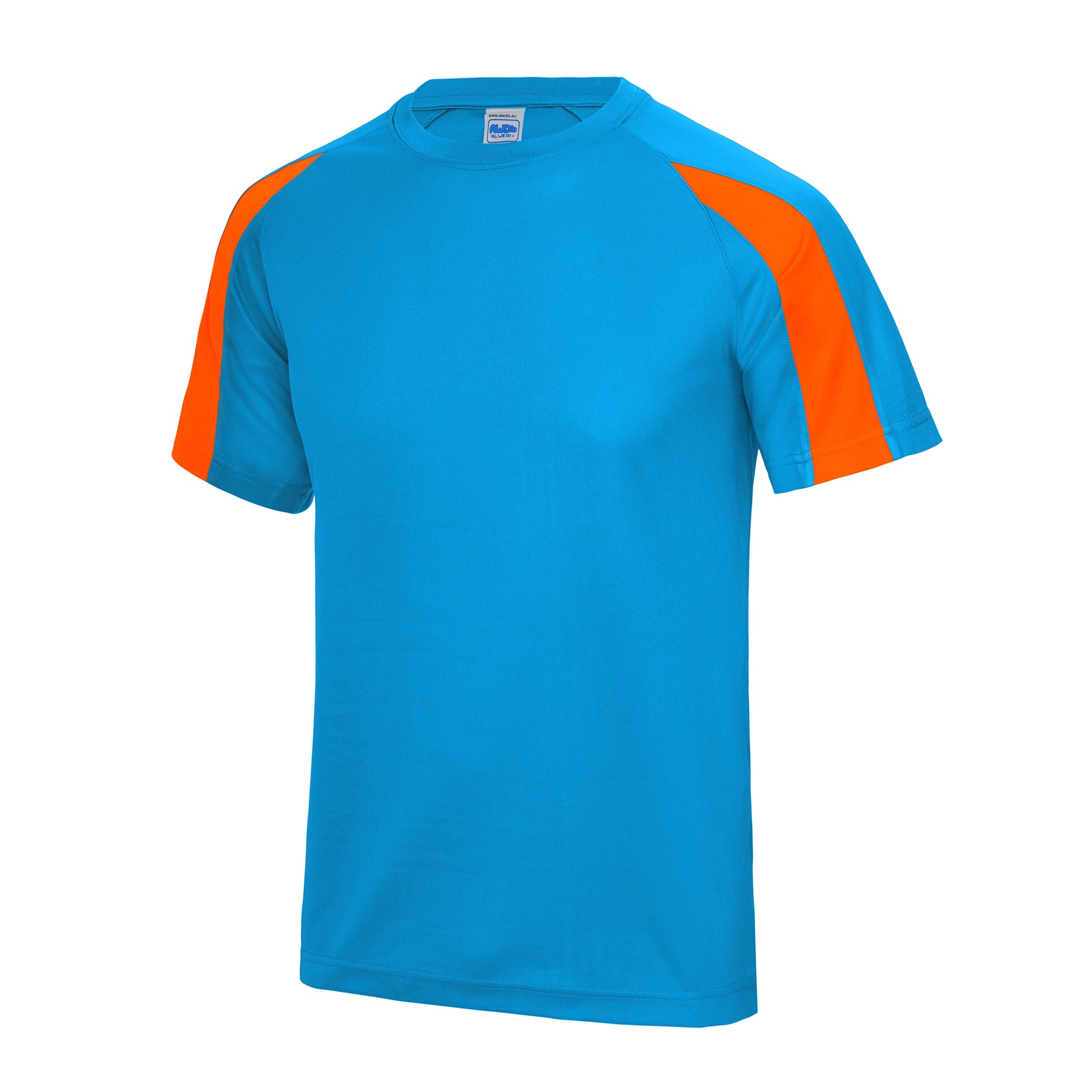 Kelly Green-Arctic White - Side - Just Cool Mens Contrast Cool Sports Plain T-Shirt