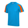 Kelly Green-Arctic White - Side - Just Cool Mens Contrast Cool Sports Plain T-Shirt