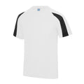 Arctic White-Jet Black - Back - Just Cool Mens Contrast Cool Sports Plain T-Shirt