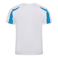 Arctic White-Sapphire Blue - Back - Just Cool Mens Contrast Cool Sports Plain T-Shirt