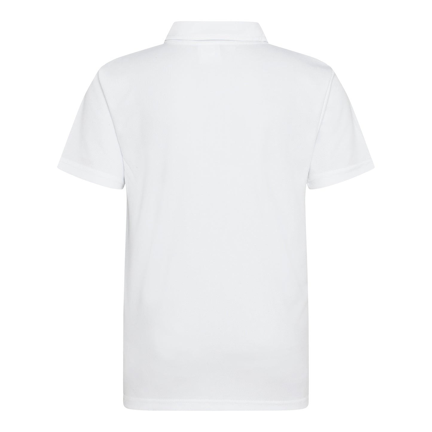 Arctic White - Back - Just Cool Kids Unisex Sports Polo Plain Shirt (Pack of 2)