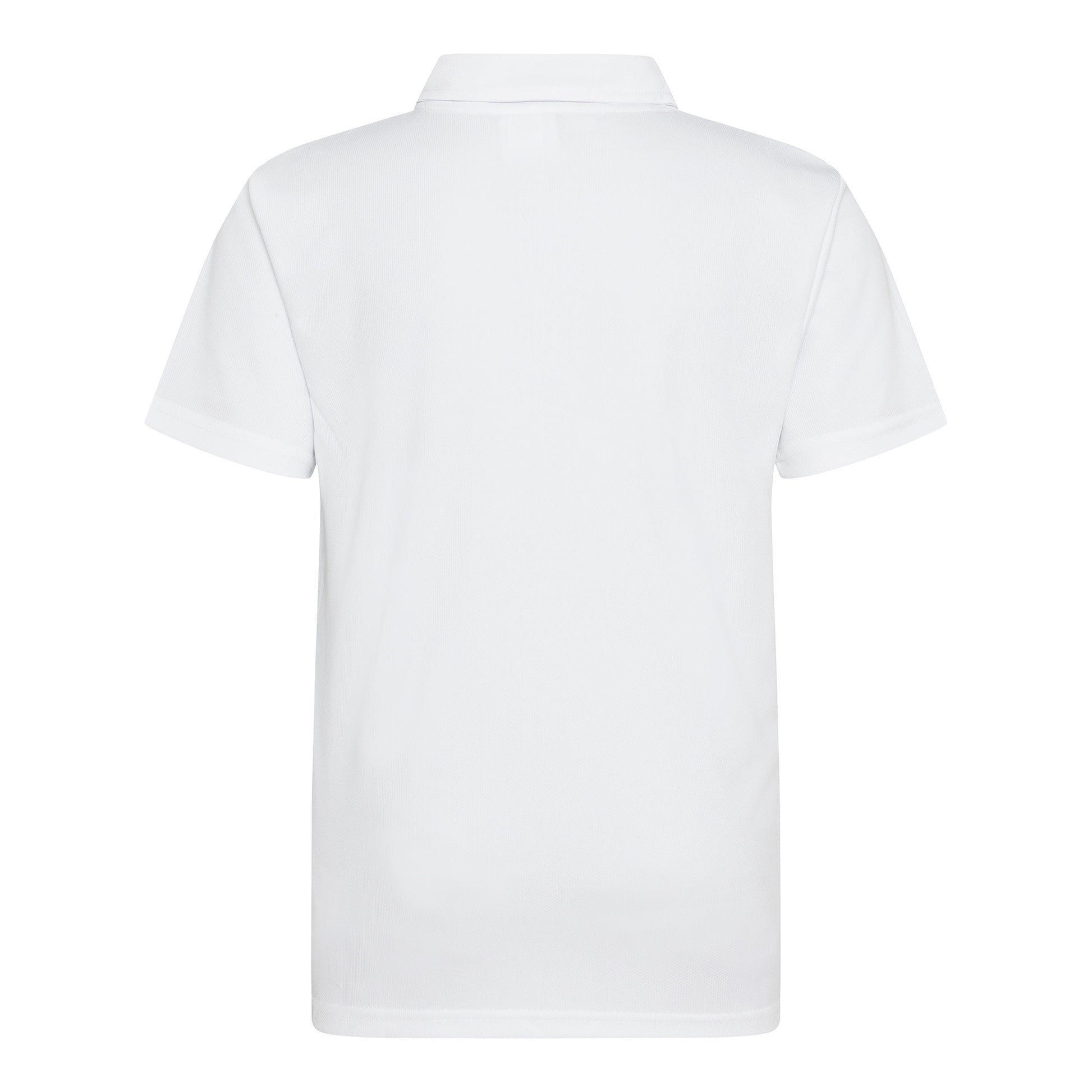 Arctic White - Back - Just Cool Kids Unisex Sports Polo Plain Shirt (Pack of 2)