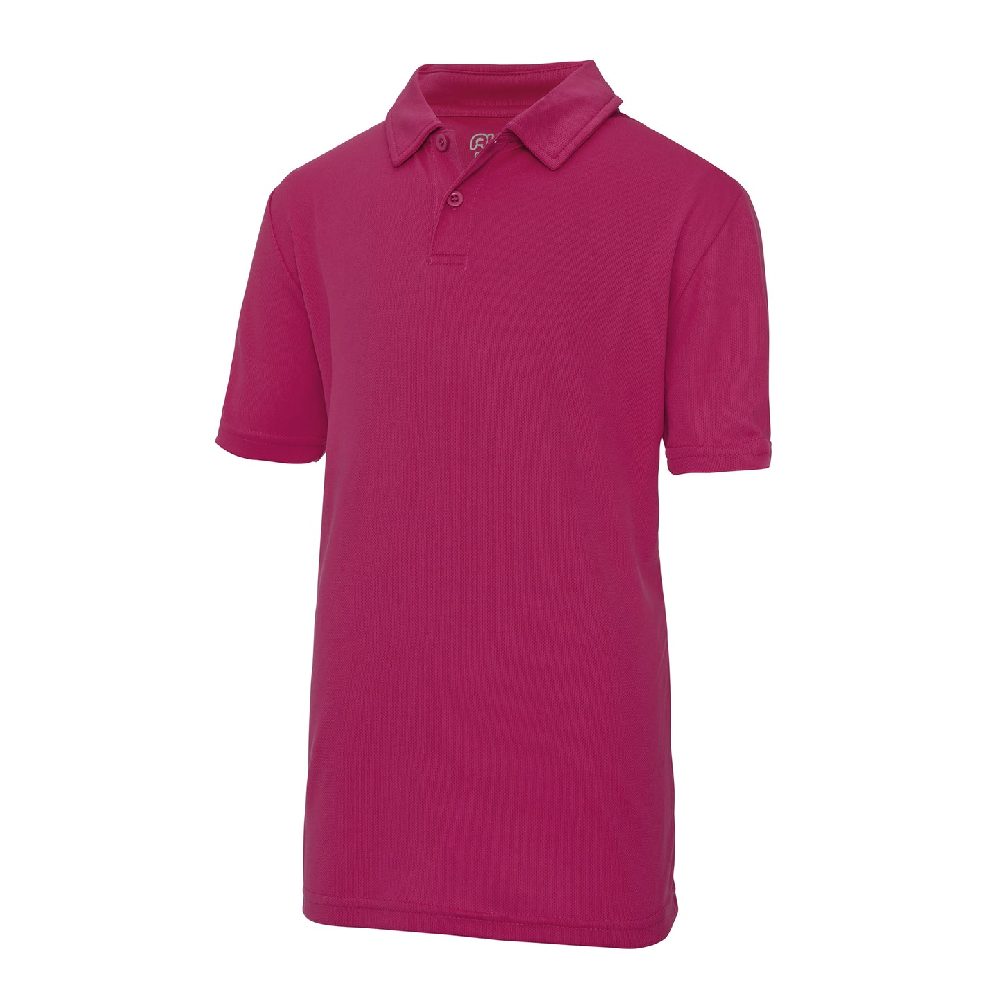Hot Pink - Front - Just Cool Kids Unisex Sports Polo Plain Shirt (Pack of 2)