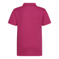 Hot Pink - Back - Just Cool Kids Unisex Sports Polo Plain Shirt (Pack of 2)
