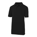 Jet Black - Front - Just Cool Kids Unisex Sports Polo Plain Shirt (Pack of 2)