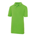 Lime - Front - Just Cool Kids Unisex Sports Polo Plain Shirt (Pack of 2)