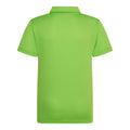 Lime - Back - Just Cool Kids Unisex Sports Polo Plain Shirt (Pack of 2)