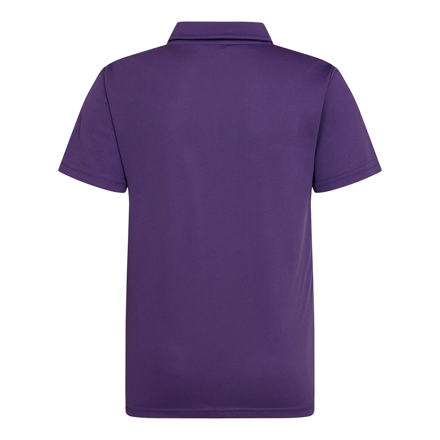 Purple - Back - Just Cool Kids Unisex Sports Polo Plain Shirt (Pack of 2)