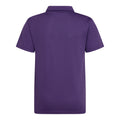Purple - Back - Just Cool Kids Unisex Sports Polo Plain Shirt (Pack of 2)