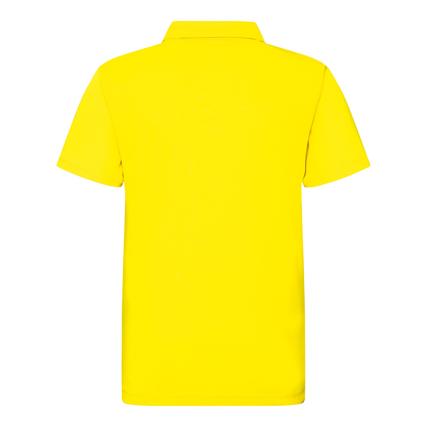 Sun Yellow - Back - Just Cool Kids Unisex Sports Polo Plain Shirt (Pack of 2)