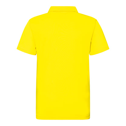 Sun Yellow - Back - Just Cool Kids Unisex Sports Polo Plain Shirt (Pack of 2)
