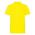 Sun Yellow - Back - Just Cool Kids Unisex Sports Polo Plain Shirt (Pack of 2)