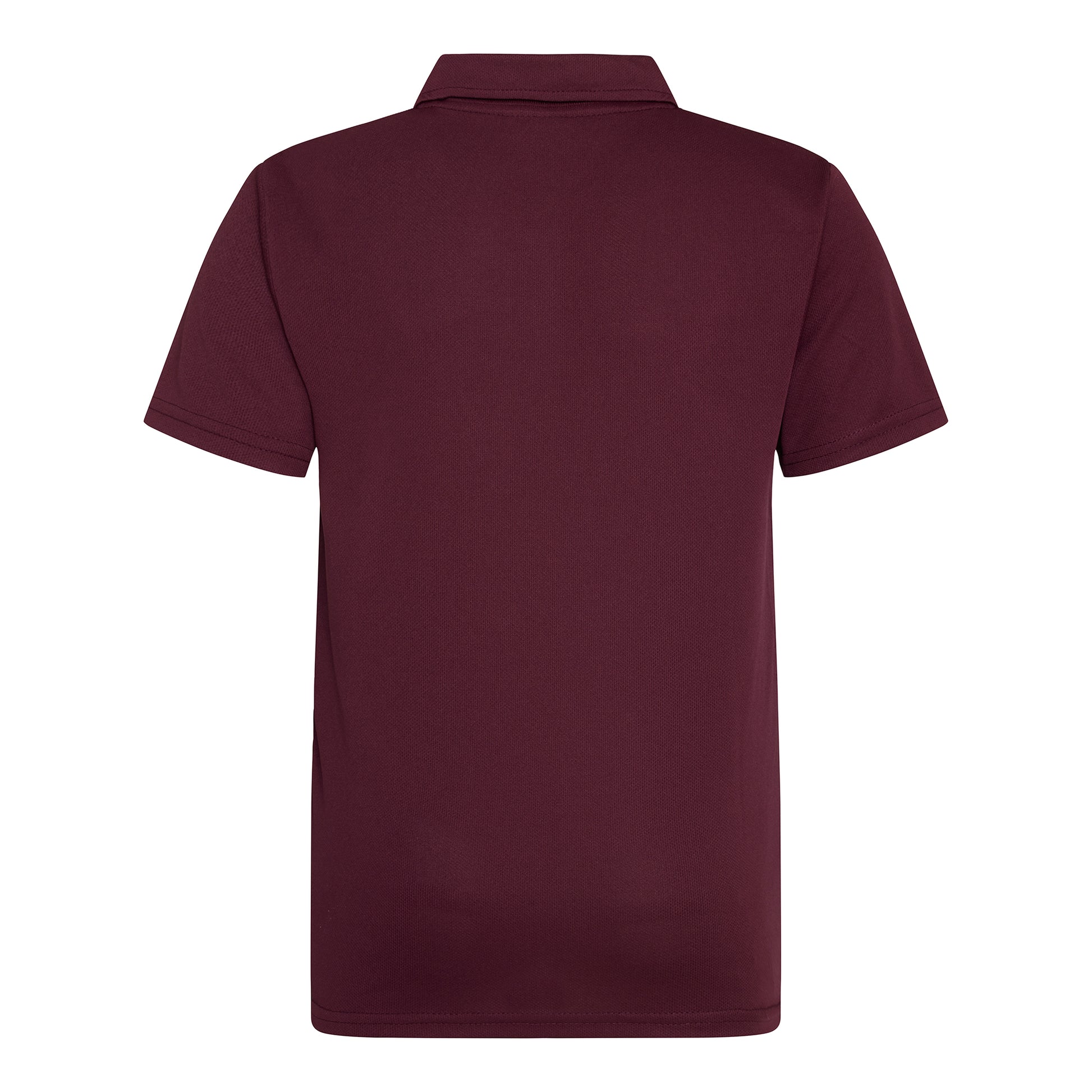 Burgundy - Back - Just Cool Kids Unisex Sports Polo Plain Shirt (Pack of 2)