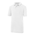 Arctic White - Front - Just Cool Kids Unisex Sports Polo Plain Shirt (Pack of 2)