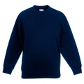 Deep Navy - Front - Fruit Of The Loom Kids Unisex Classic 80-20 Set-In Sweatshirt (Pack of 2)