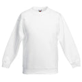 White - Front - Fruit Of The Loom Kids Unisex Classic 80-20 Set-In Sweatshirt (Pack of 2)