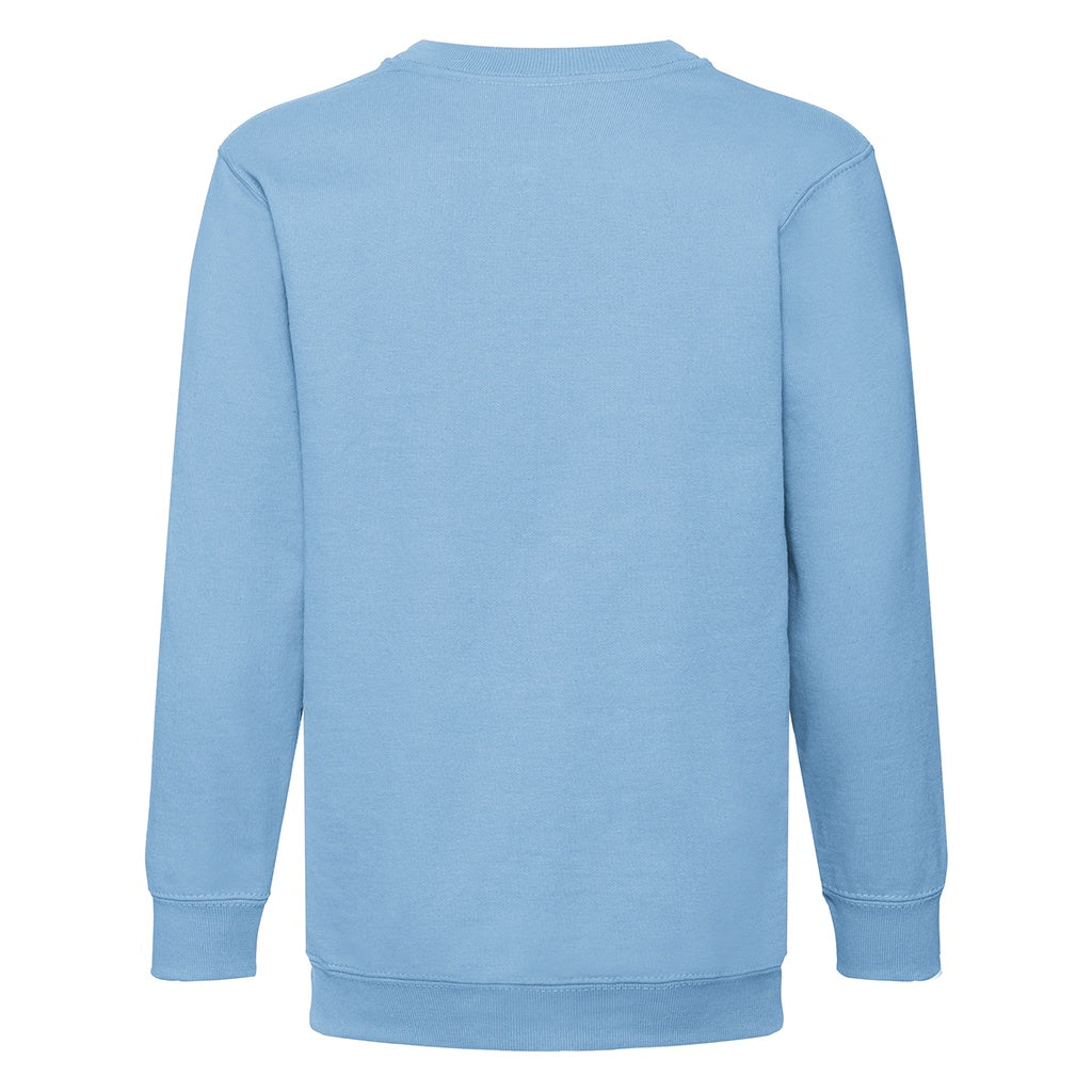 Sky Blue - Back - Fruit Of The Loom Kids Unisex Classic 80-20 Set-In Sweatshirt (Pack of 2)