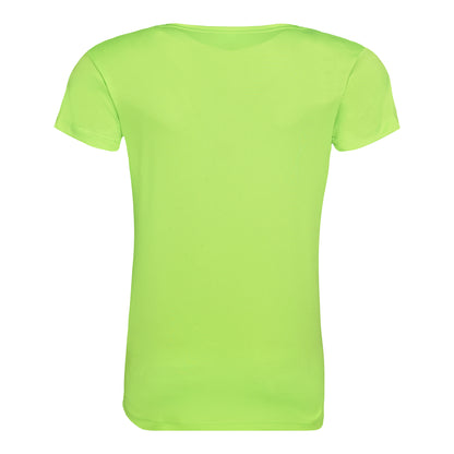 Electric Green - Back - AWDis Just Cool Womens-Ladies Sports Plain T-Shirt