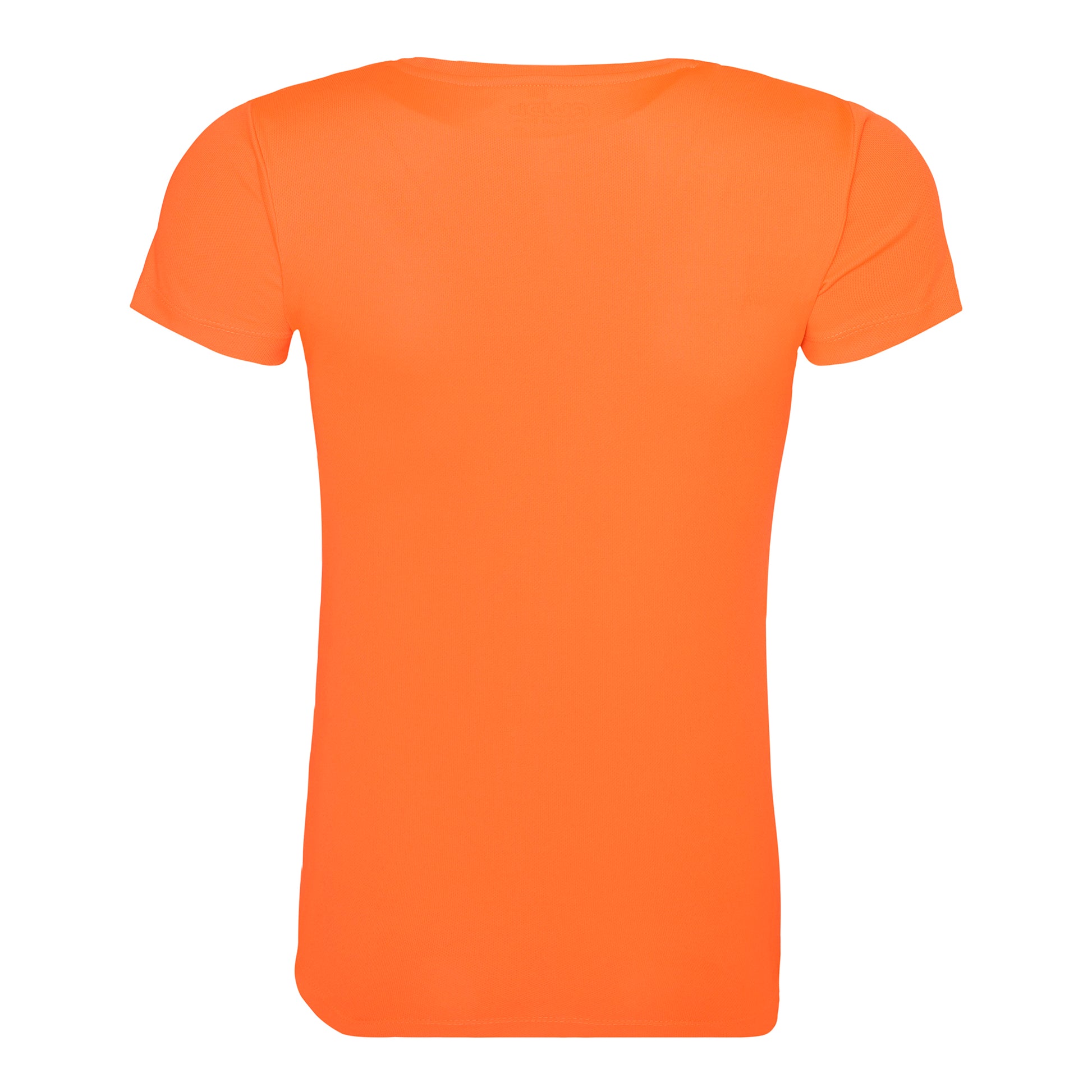 Electric Orange - Back - AWDis Just Cool Womens-Ladies Sports Plain T-Shirt