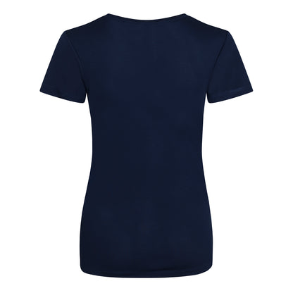 Jet Black - Side - AWDis Just Cool Womens-Ladies Sports Plain T-Shirt
