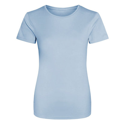 Sky Blue - Front - AWDis Just Cool Womens-Ladies Sports Plain T-Shirt