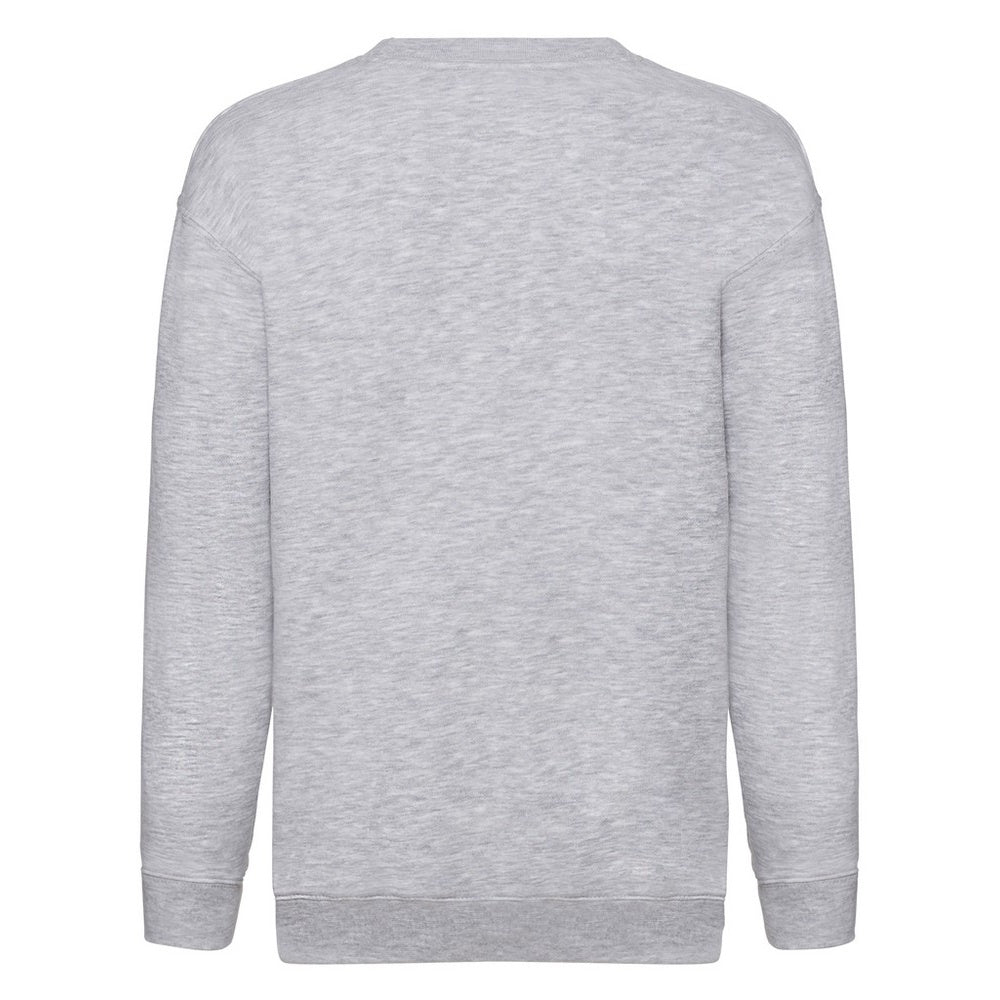 Heather Grey - Back - Fruit Of The Loom Kids Unisex Premium 70-30 Sweatshirt (Pack of 2)