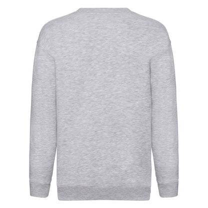 Heather Grey - Back - Fruit Of The Loom Kids Unisex Premium 70-30 Sweatshirt (Pack of 2)