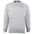 Oxford Grey - Front - Maddins Kids Unisex Coloursure Crew Neck Sweatshirt - Schoolwear (Pack of 2)
