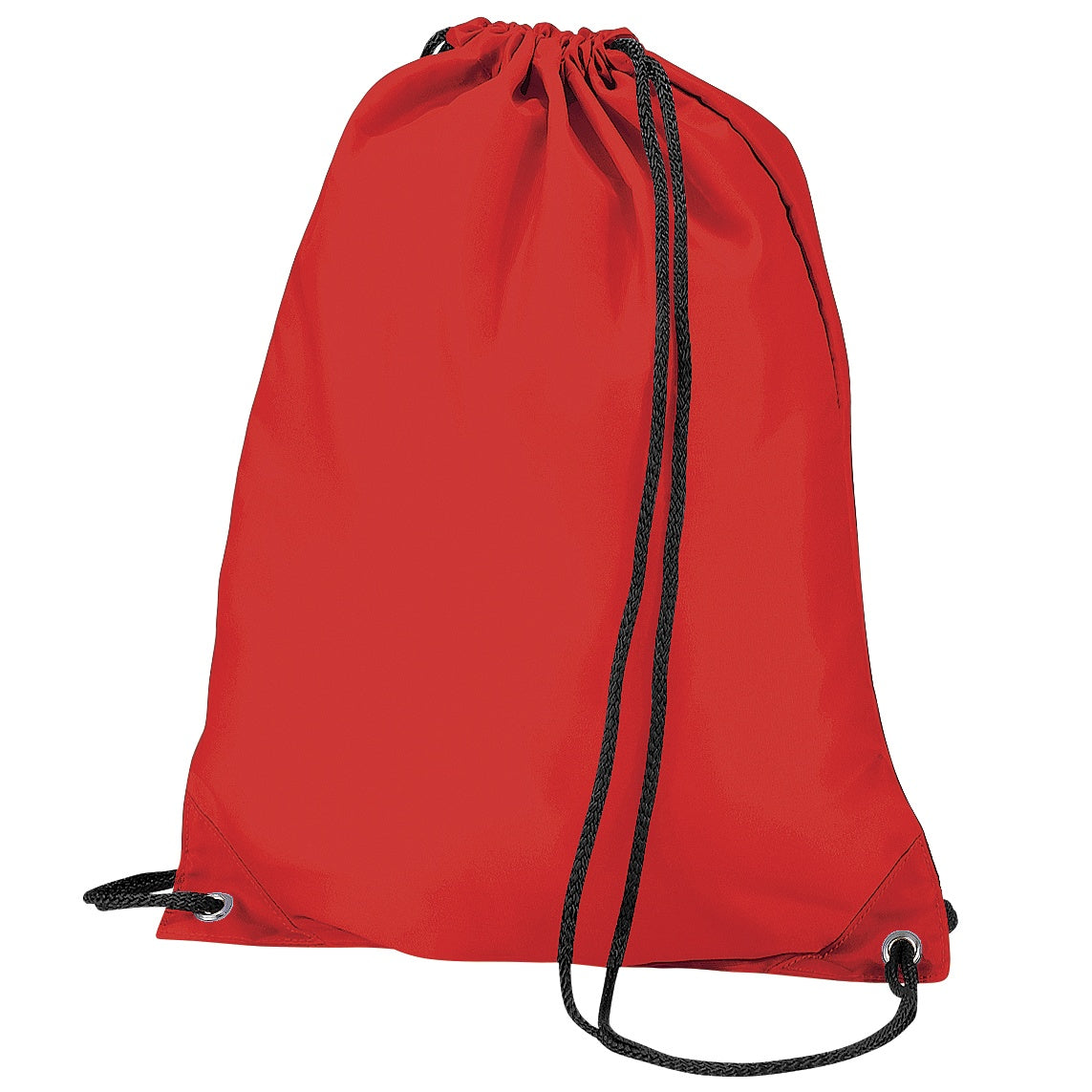 Red - Front - BagBase Budget Water Resistant Sports Gymsac Drawstring Bag (11L) (Pack of 2)