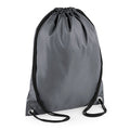 Graphite Grey - Front - BagBase Budget Water Resistant Sports Gymsac Drawstring Bag (11L) (Pack of 2)
