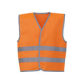 Orange - Front - Yoko Hi-Vis Childrens-Kids Reflective Border Waistcoat (Pack of 2)