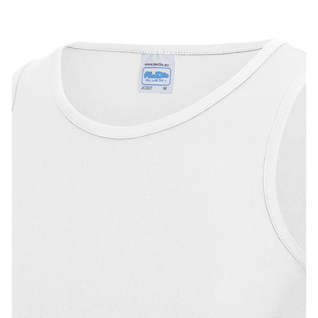 Arctic White - Back - AWDis Just Cool Mens Sports Gym Plain Tank - Vest Top