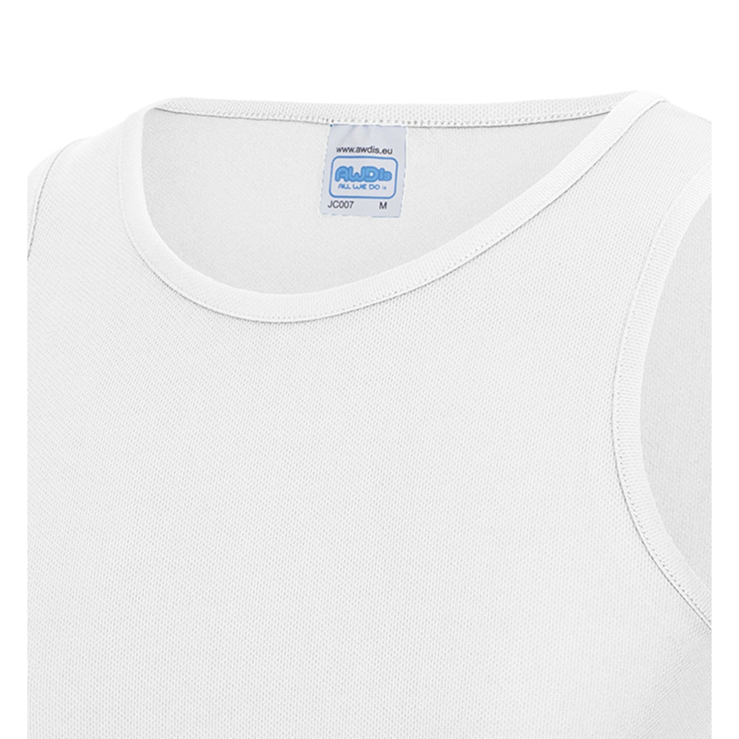 Arctic White - Back - AWDis Just Cool Mens Sports Gym Plain Tank - Vest Top