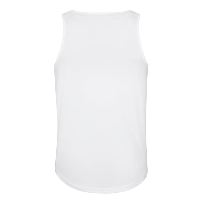 Arctic White - Side - AWDis Just Cool Mens Sports Gym Plain Tank - Vest Top