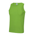 Lime Green - Front - AWDis Just Cool Mens Sports Gym Plain Tank - Vest Top