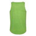 Lime Green - Back - AWDis Just Cool Mens Sports Gym Plain Tank - Vest Top
