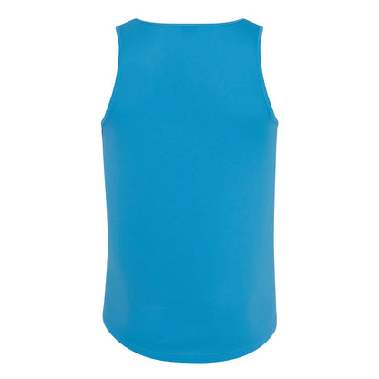 Sapphire Blue - Back - AWDis Just Cool Mens Sports Gym Plain Tank - Vest Top