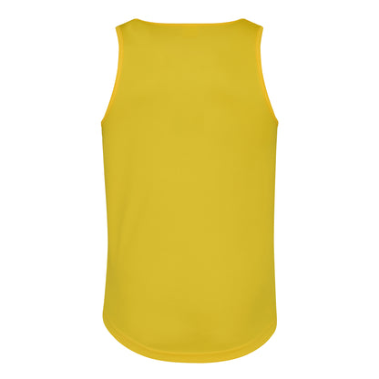 Sun Yellow - Back - AWDis Just Cool Mens Sports Gym Plain Tank - Vest Top