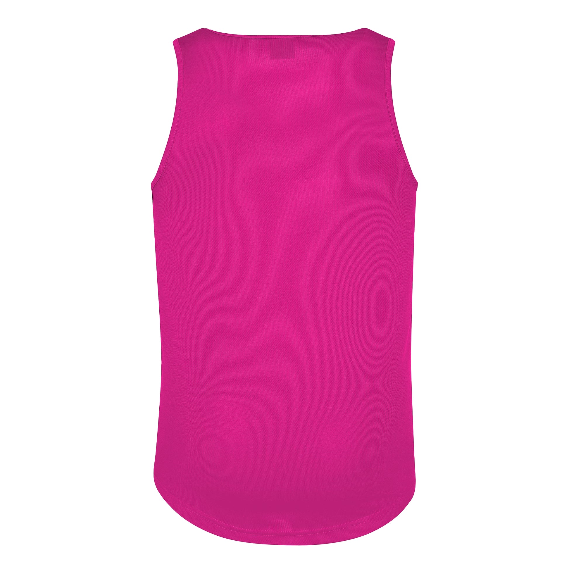 Electric Pink - Back - AWDis Just Cool Mens Sports Gym Plain Tank - Vest Top