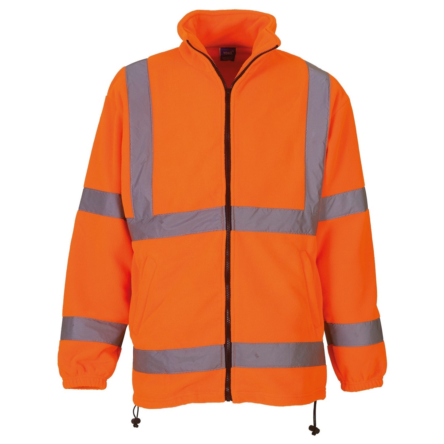 Orange - Front - Yoko Mens Hi Vis Heavyweight Fleece Jacket (Pack of 2)