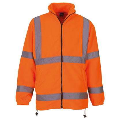 Orange - Front - Yoko Mens Hi Vis Heavyweight Fleece Jacket (Pack of 2)