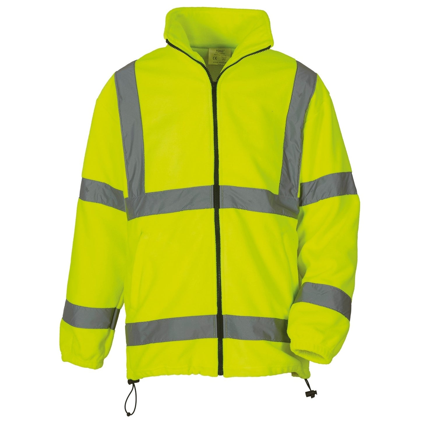 Yellow - Front - Yoko Mens Hi Vis Heavyweight Fleece Jacket (Pack of 2)