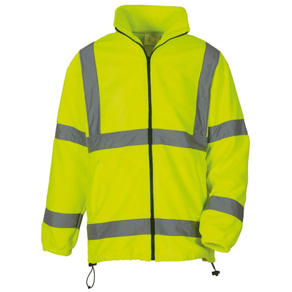 Yellow - Front - Yoko Mens Hi Vis Heavyweight Fleece Jacket (Pack of 2)