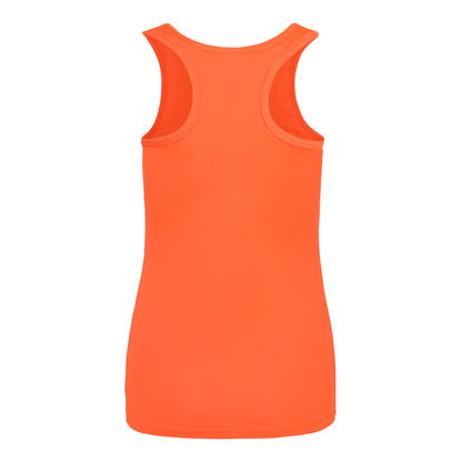 Electric Orange - Back - AWDis Just Cool Girlie Fit Sports Ladies Vest - Tank Top