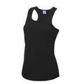 Jet Black - Front - AWDis Just Cool Girlie Fit Sports Ladies Vest - Tank Top