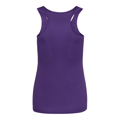 Purple - Back - AWDis Just Cool Girlie Fit Sports Ladies Vest - Tank Top